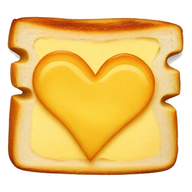 Grilled cheese heart-shaped sticker