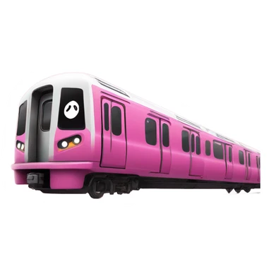 pink subway train sticker