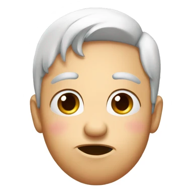 blushing emoji with hand over mouth and bow on forehead sticker