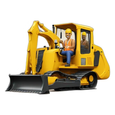 Yogi adityanath with Bulldozer machine sticker