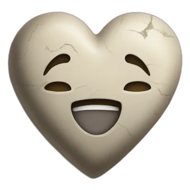 heart from stone sticker