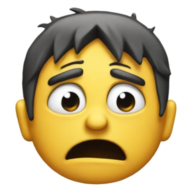 Mad emoji holding fingers to head  sticker