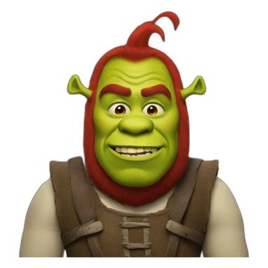 red-shrek sticker