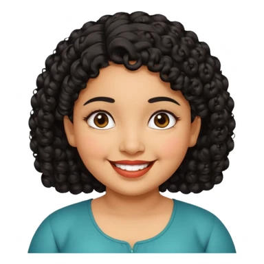 Indian fat girl south Indian curly short black hair sticker