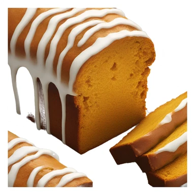 pumpkin bread with white frosting sticker
