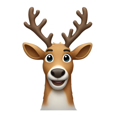 Reindeer giving thumbs up  sticker
