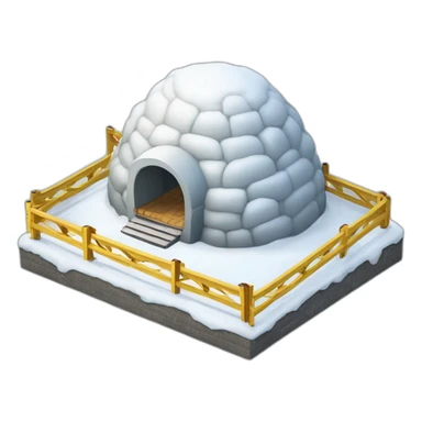 igloo under construction sign on top sticker