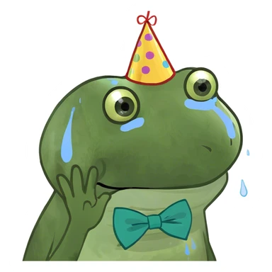 Cat super happy crying sticker