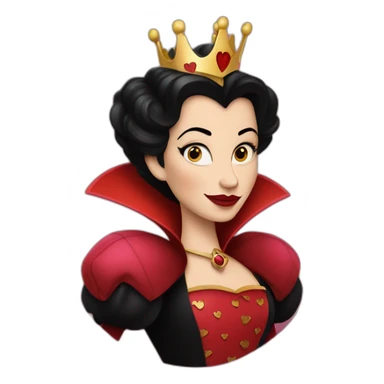 Evil Queen Of Hearts in Disney sticker