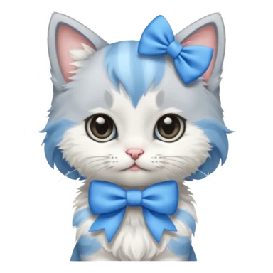 Kitten wearing bow sticker