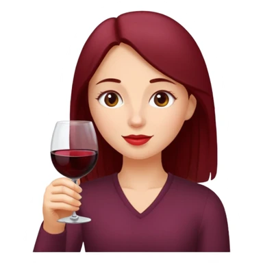 girl drinking wine sticker