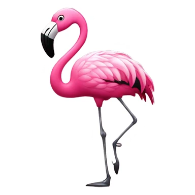 pink flamingo wearing tap dancing shoes sticker