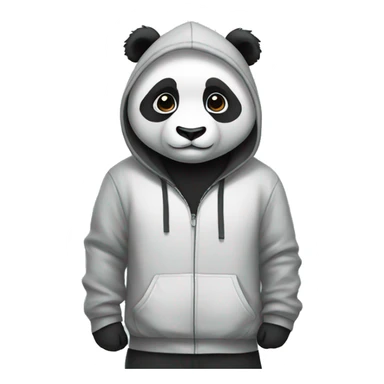 panda wearing a hoodie  sticker