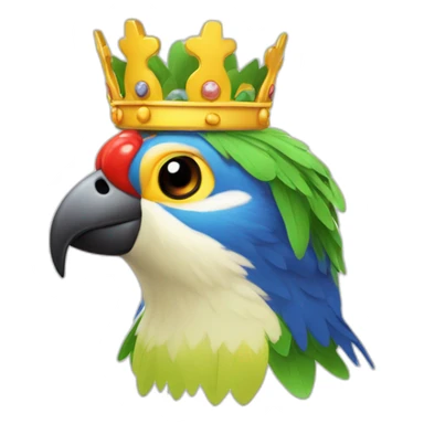 Perroquet avec une couronne sticker