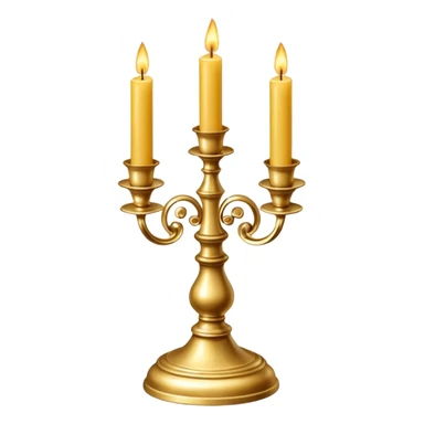 golden candle stand sticker