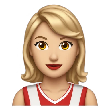 Taylor Swift in a San Francisco 49 uniform sticker