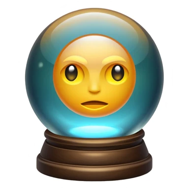 Crystal Ball – Transparent orb glowing with light sticker