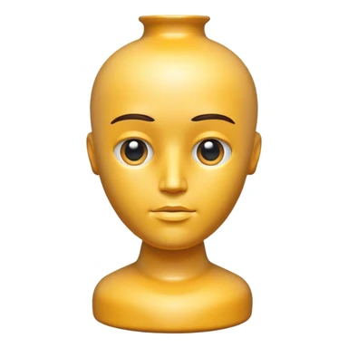 Vase human head  sticker