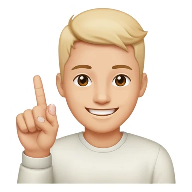 smiling with middle finger up sticker