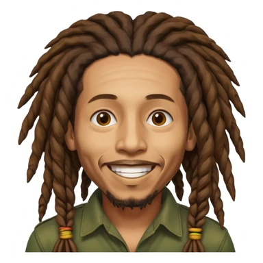 Bob Marley version cartoon sticker