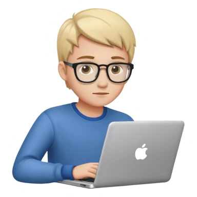 A juniorDEVELOPER WITH A laptop sticker