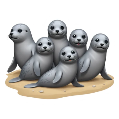 phoques à la plage sticker