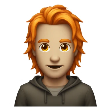 A daemon with orange hair sticker