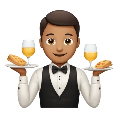 emoji camarero sticker