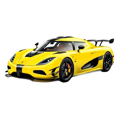 Koenigsegg Agera RS - Koenigsegg (Model Year: 2020) (Iconic colour: Yellow) sticker