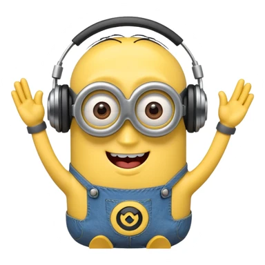 minion listening to music emoji sticker