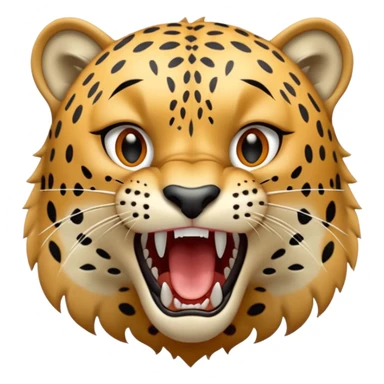 Leopard roar sticker