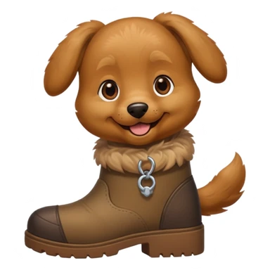 perro con botas sticker