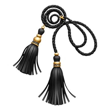 Black sexy whip with tassels  sticker