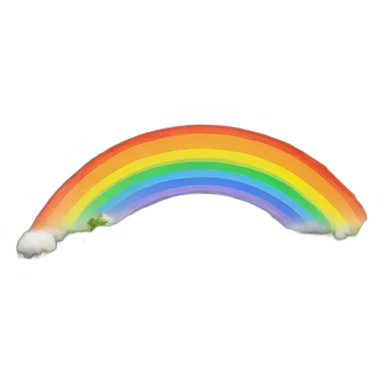 a beautiful rainbow in a cotton field sticker