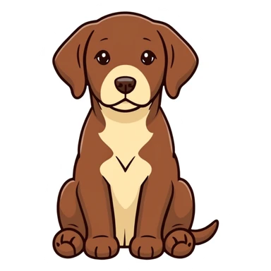 Chocolate Lab sticker