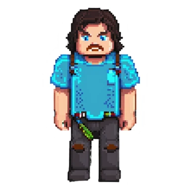 Jack Black as a Minecraft movie character sticker