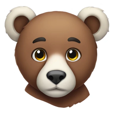 Oso de peluche tierno morado  sticker