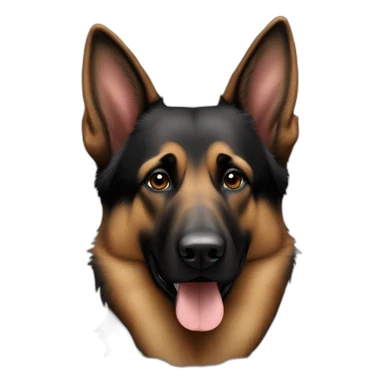 Black and sable German shepherd dog sticker