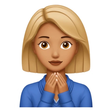 a woman having her hands around her neck sticker