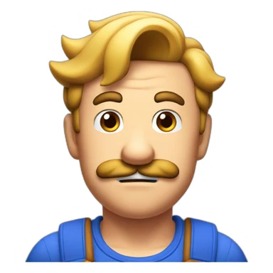 mario confused with one eyebrow raised sticker