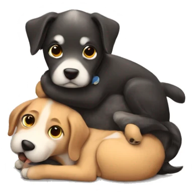 Dog cuddle sticker