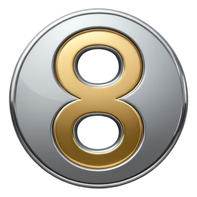 A double dollar sign emoji made of polished silver chrome, smooth metallic surface, glossy reflections, luxury swag vibe, minimal iOS emoji style, centered on white background sticker