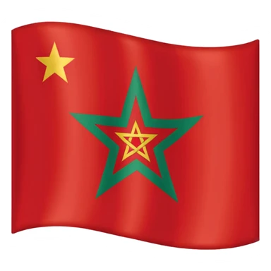 morocco flag with david star instead of 5 branch star sticker