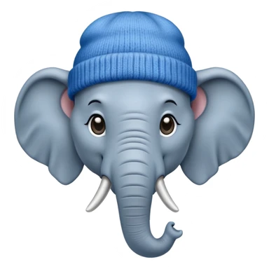 Elephant in a beanie sticker