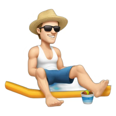Jonathan Toews as a beach bum sticker