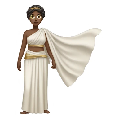 woman wearing traditional draped greek toka sticker