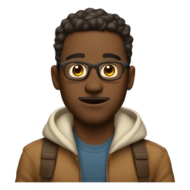 cool vibes slighlty Brown male sticker