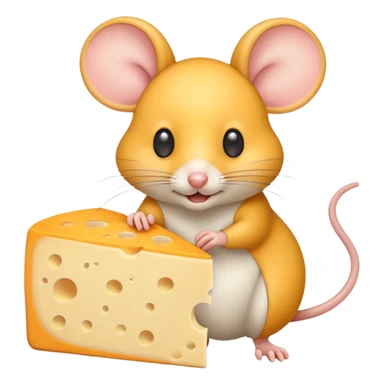 Mouse with cheese sticker