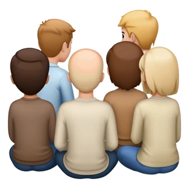 people facing away sitting  sticker