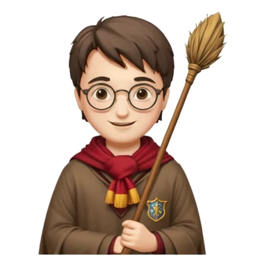 Harry potter flying on a broomstick sticker